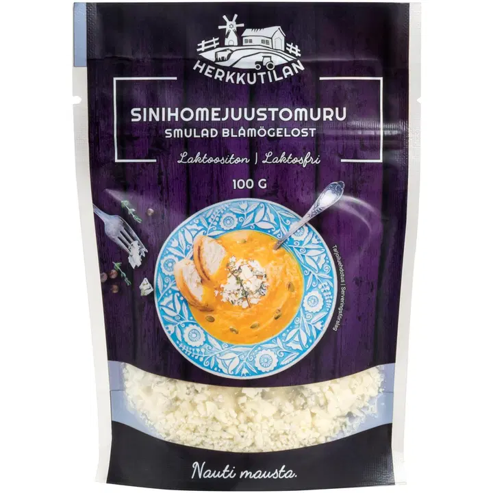 Herkkutilan Sinihomejuustomuru laktoositon 100g