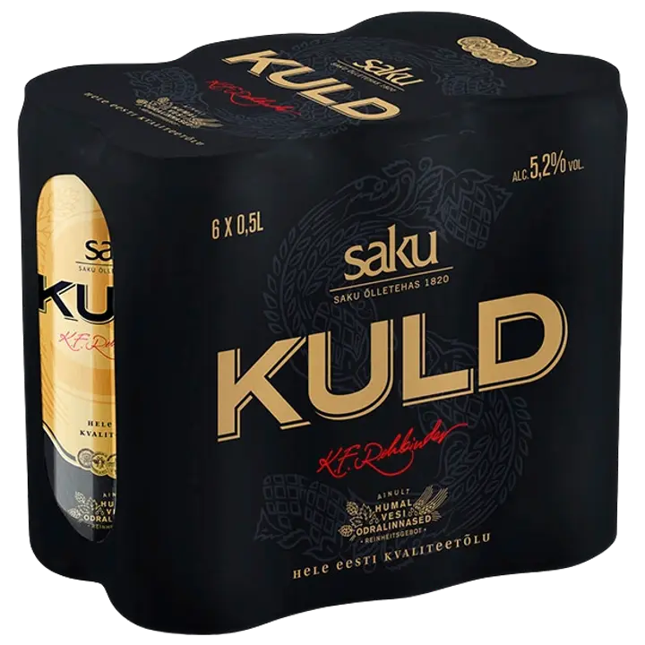 Saku Kuld õlu 6-pakk 5,2%vol 3L