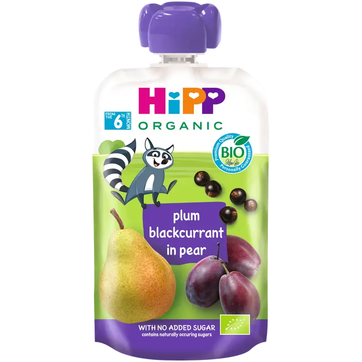 Hipp pirnipüree ploomi ja musta sõstraga öko 6k