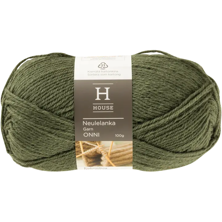 House neulelanka Onni 100 g Dark Green 1490
