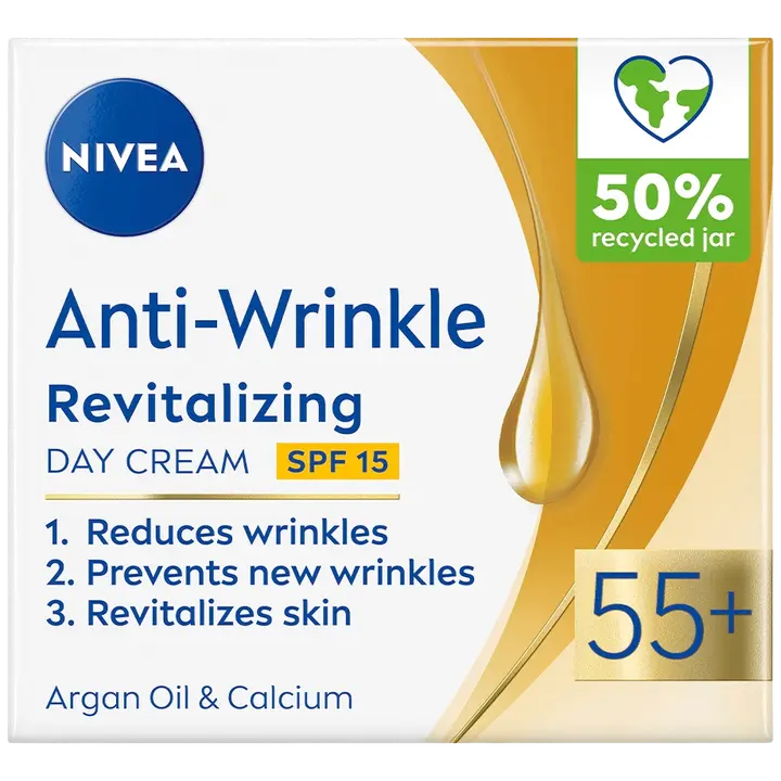 NIVEA Anti-Wrinkle + Revitalizing Day Care 55+ -päivävoide 50ml