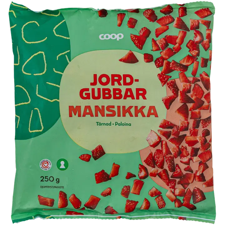 Coop mansikka paloina 250 g pakaste