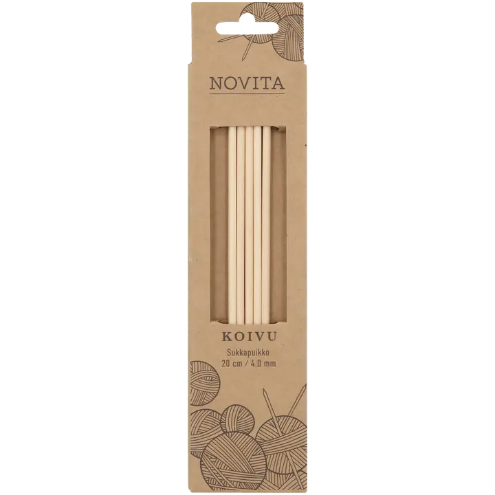 Novita Sukkapuikot Koivu 20cm - 4 mm Novita