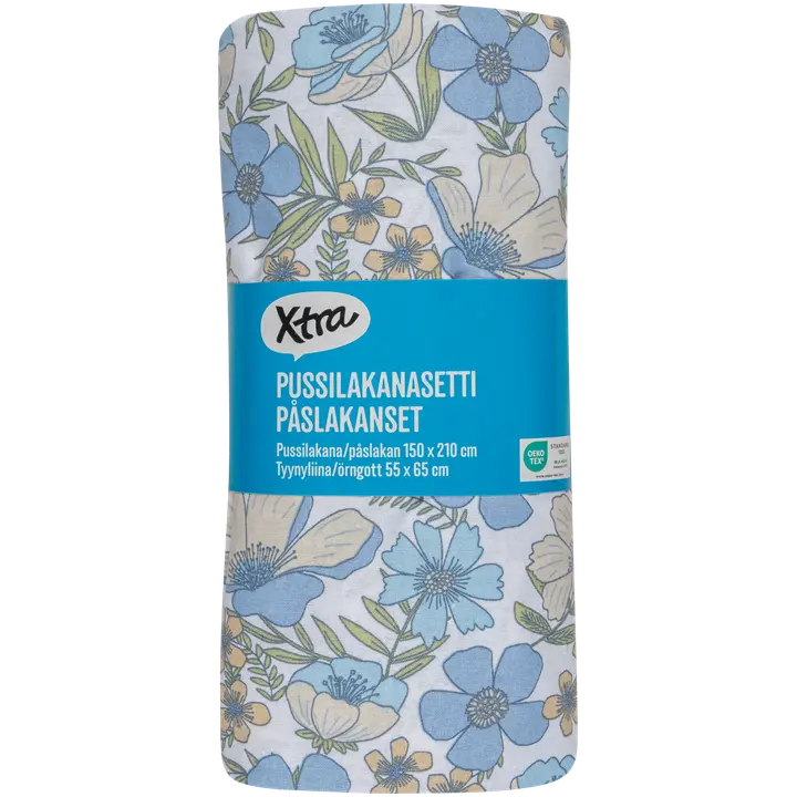 Voodipesukomplekt Amalfi 150x210+55x65 sinine