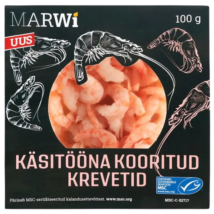 Marwi Käsitööna Kooritud Krevetid 100G