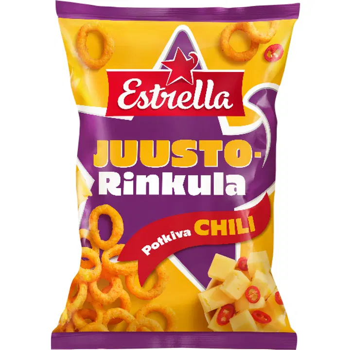 Estrella Juusto Rinkula Potkiva Chili 200g