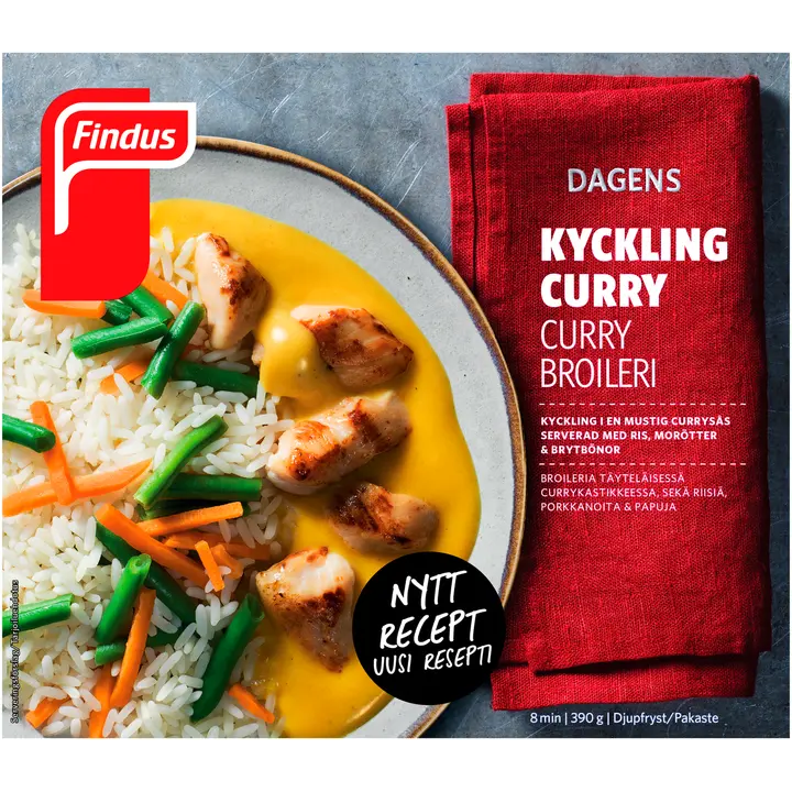 Findus Dagens Curry Broileri 390g
