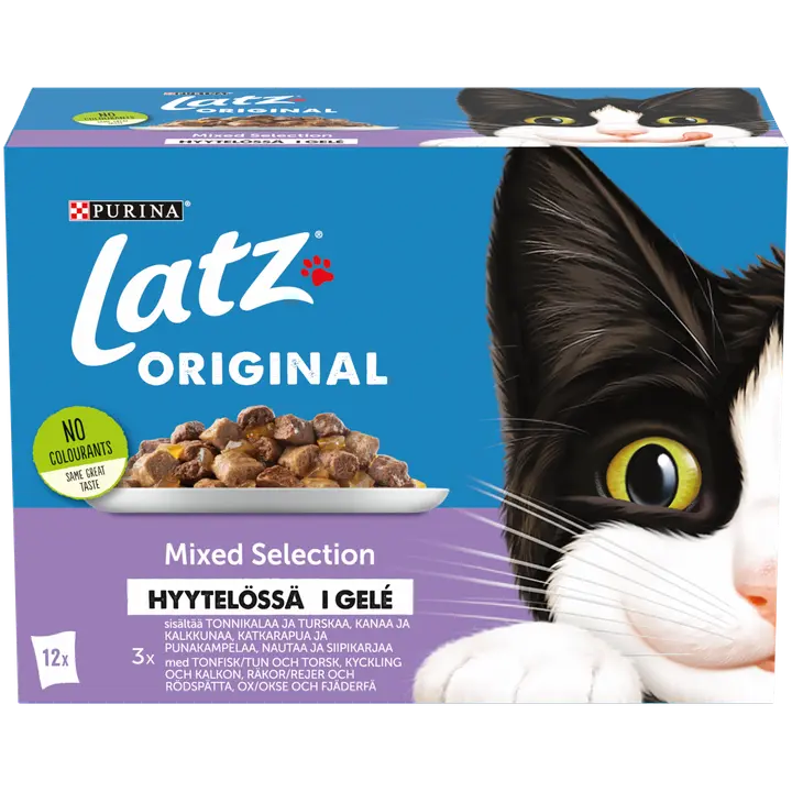 Latz Original 12x85g Mixed lajitelma hyytelössä 4 varianttia kissanruoka