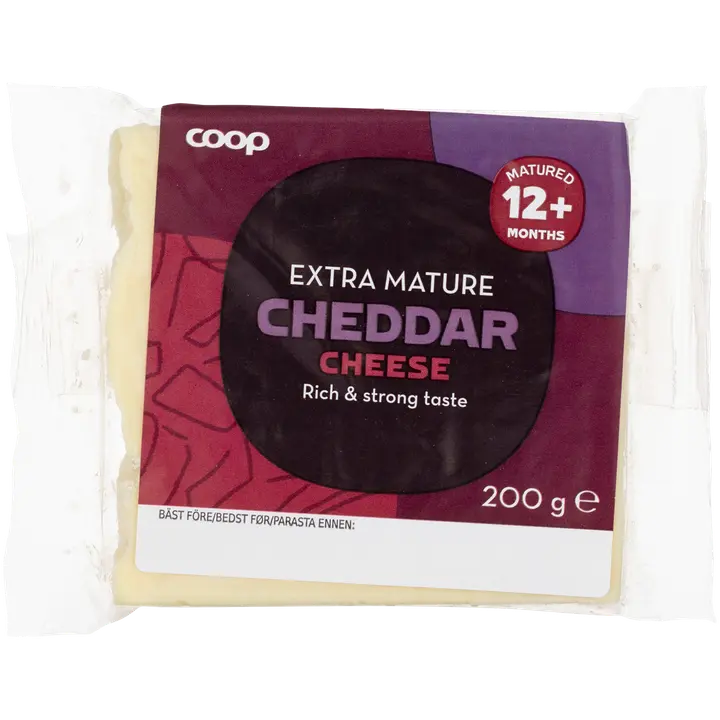 Coop cheddarjuusto kypsytetty 12 kk 200 g