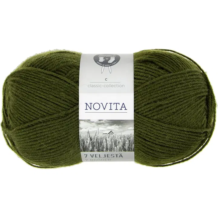 Novita 7 Veljestä 150g yleiskäyttölanka havu 371