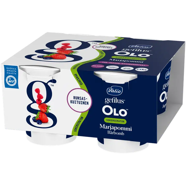 Valio Gefilus® jogurtti marjapommi sokeroimaton laktoositon 4x125 g