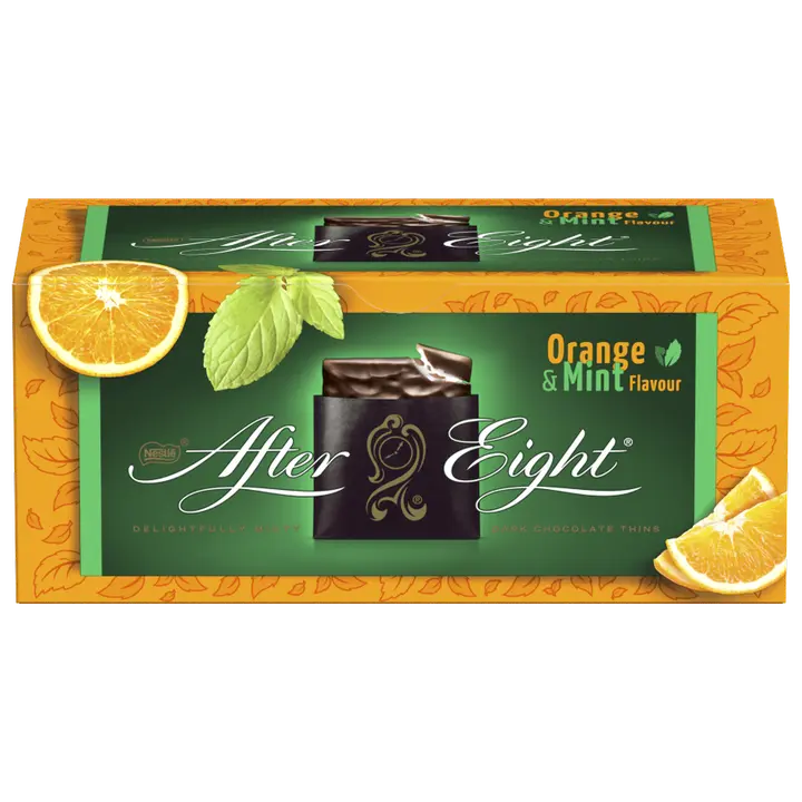 Nestlé After Eight 200g appelsiininmakuista piparminttutäytettä päällystettynä tummalla suklaalla