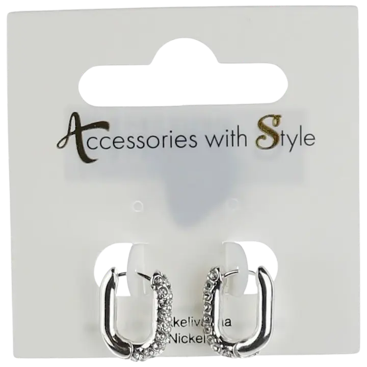 Kõrvarõngad kividega hõbedane