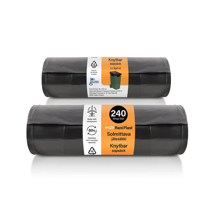HP Rani Plast AB 240 L solmittava jätesäkki 10 kpl