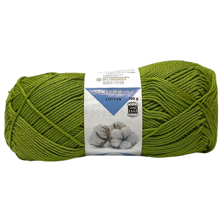 Perfect Cotton puuvillalanka 100g vihreä
