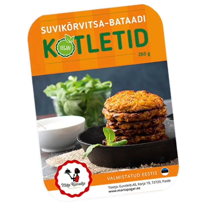Marta pagar Kotletid Suvikõrvits-Bataat (Vegan) 260G