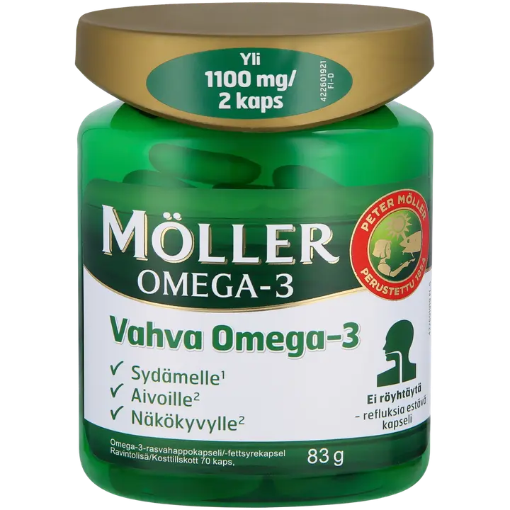 Möller Vahva omega-3 omega-3-rasvahappokapseli ravintolisä 90g/70kaps
