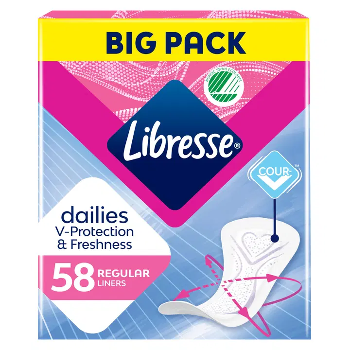 LIBRESSE Regular pikkuhousunsuoja 58 kpl Big pack