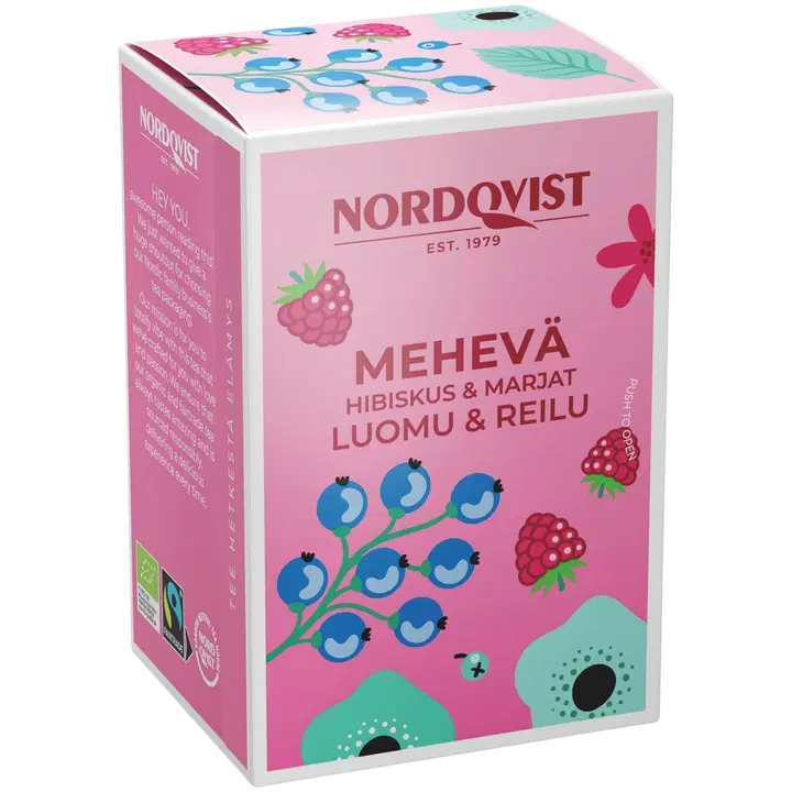 Nordqvist Mehevä hibiskus & marjat 20 x 1,75 g, luomu & Reilu kauppa