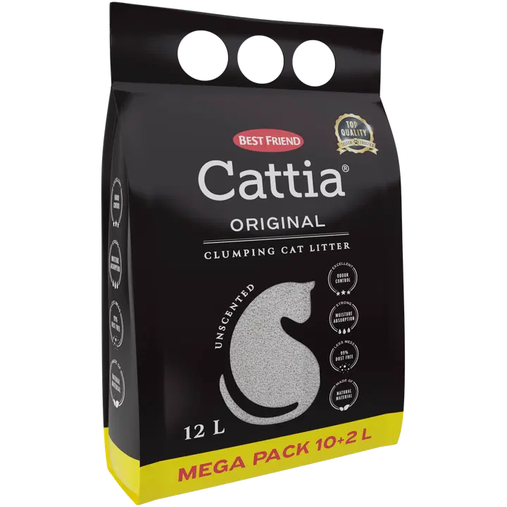 Best Friend Cattia Original klumpbildande vit kattsand 12 l