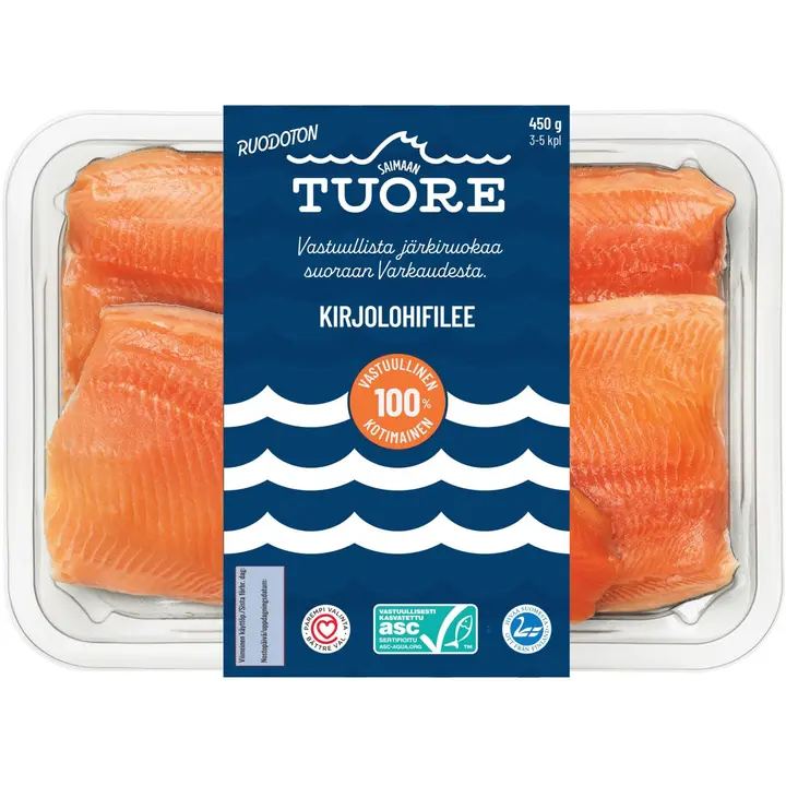 Saimaan Tuore ASC Kirjolohifilee Perhepakkaus 450g