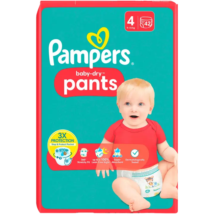Pampers Baby Dry Pants S4 9-15kg 42kpl housuvaippa