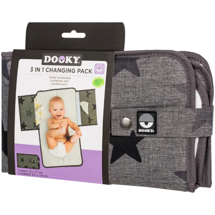 Dooky 3 in 1 Matkahoitolausta Harmaat Tähdet