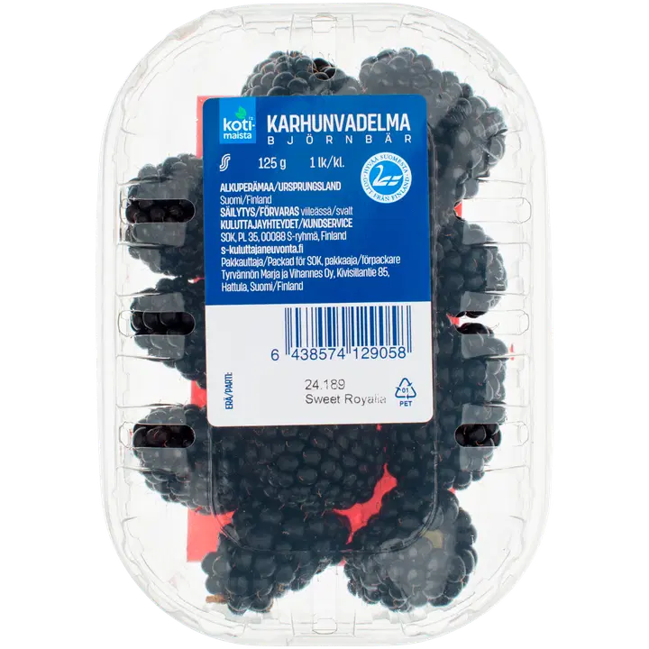 Kotimaista karhunvadelma 125 g