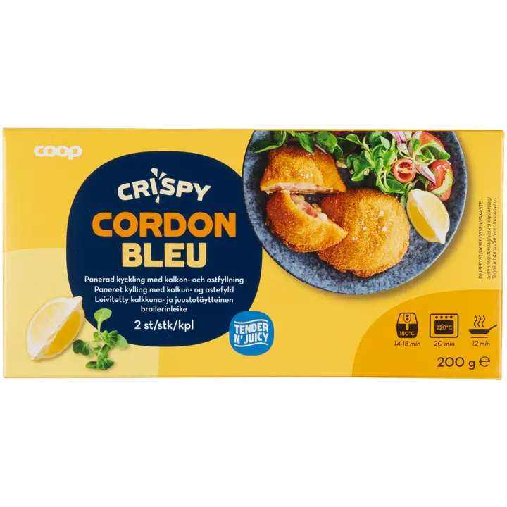 Coop Crispy Cordon bleu broilerinleike 2 kpl 200 g pakaste