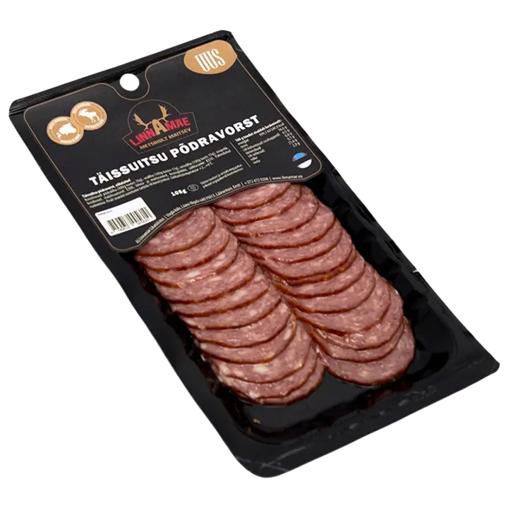 Linnamäe Täissuitsu Põdravorst, Viilutatud 105G