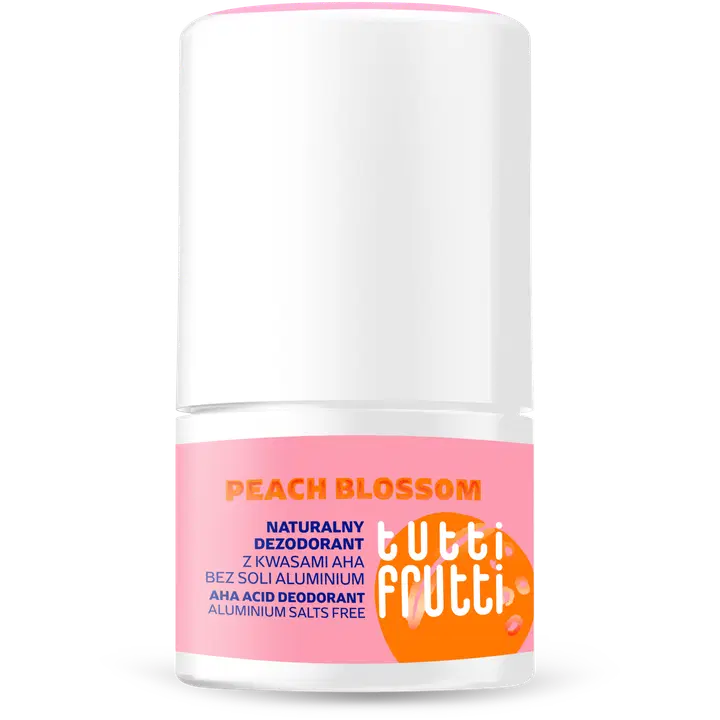 TUTTI FRUTTI Alumiinivapaa deodorantti PEACH BLOSSOM and AHAs almond, shikimic, lactic 50ml