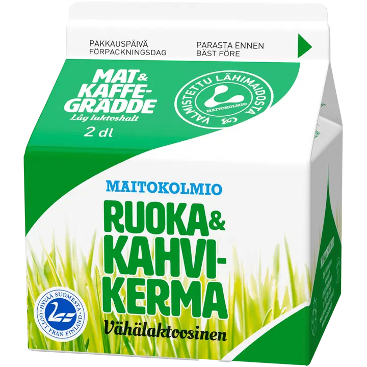 Maitokolmio vähälaktoosinen ruoka- ja kahvikerma 2dl