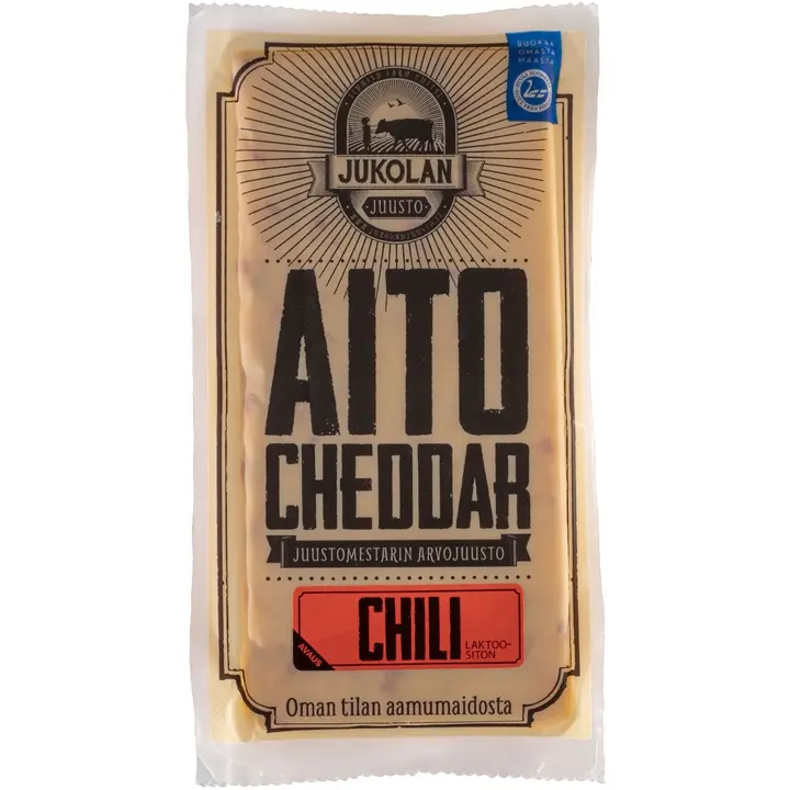 Jukolan Juusto Aito Cheddar chili 160 g