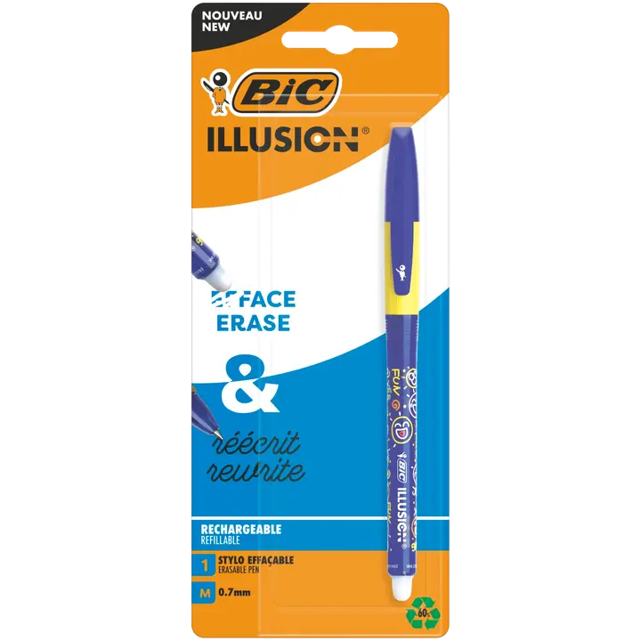 Geelpliiats illusion sinine kustutatav