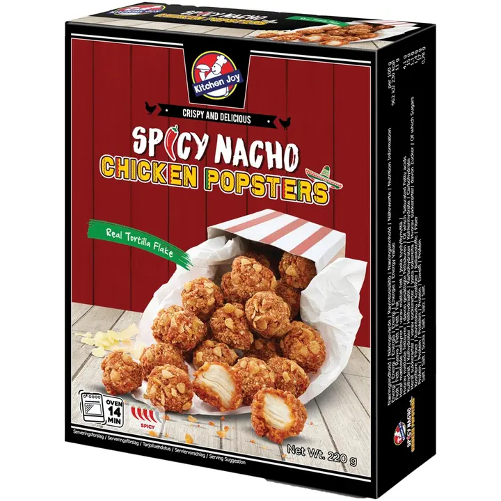 220g Kitchen Joy Spicy Nacho Chicken Popster pakaste