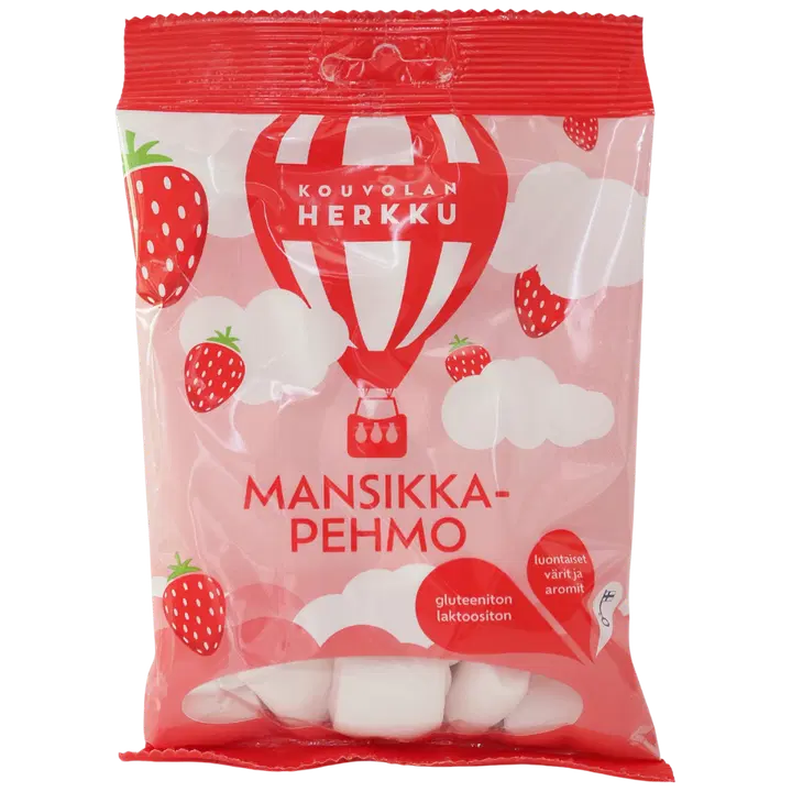 Kouvolan Herkku MansikkaPehmo vaahtokarkki 80g