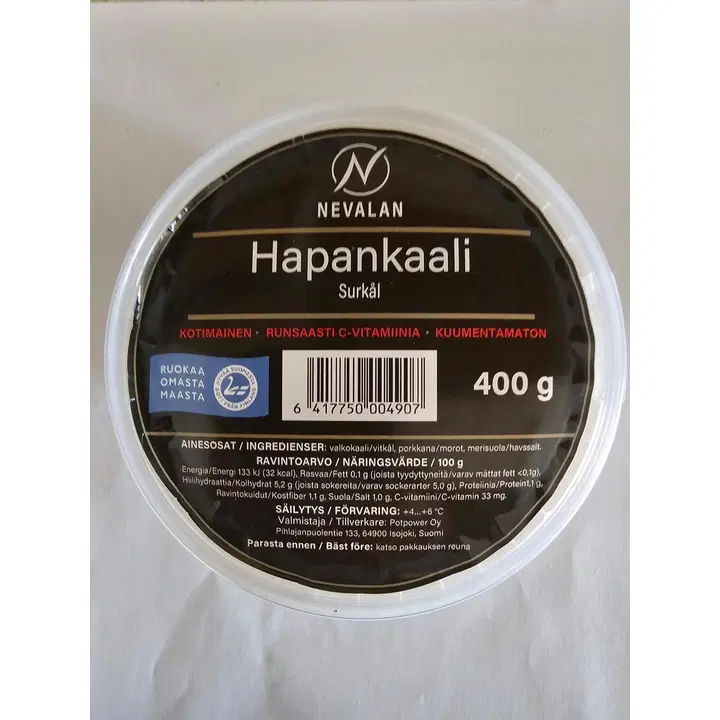 NEVALAN HAPANKAALI 400G