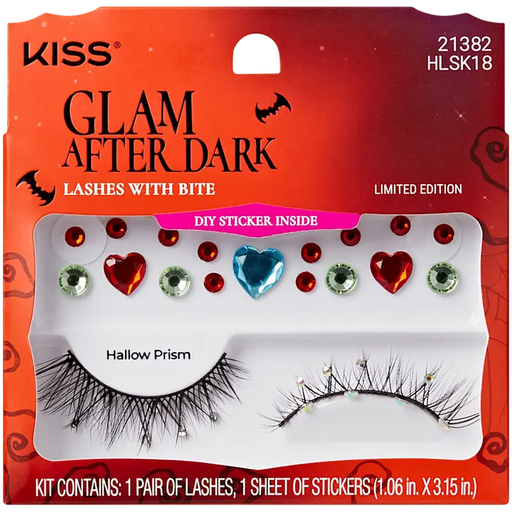 Kiss Halloween lash & sticker kit 18 1 pari