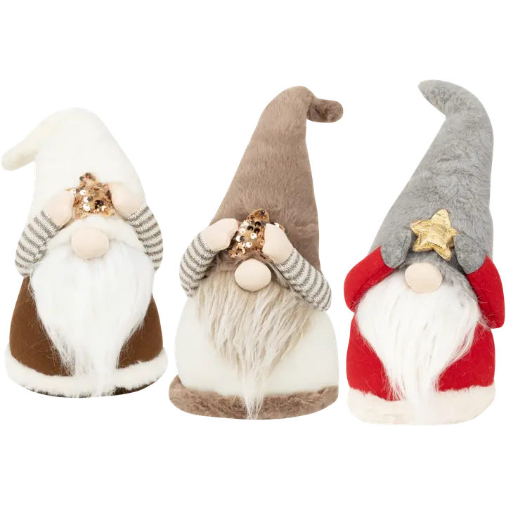 Päkapikk kuldne täht 34 cm