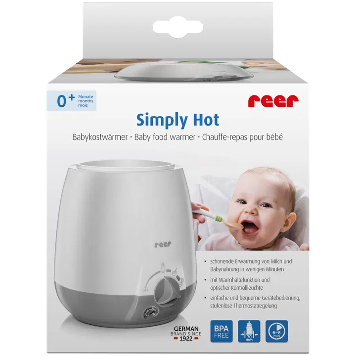 Reer lämmitin tuttipullolle ja vauvanruualle 3 toimintoa