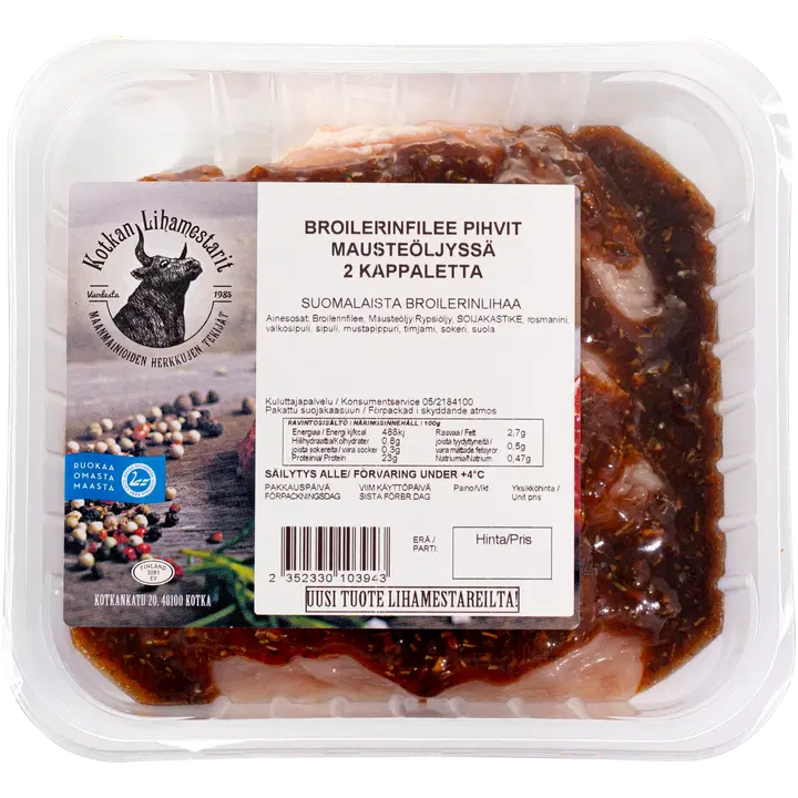 Kotkan Lihamestarit n.350g Broilerin Fileepihvi Maustettu