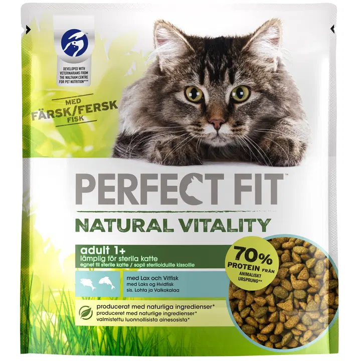 Perfect Fit Natural Vitality 650g sis.Lohta ja Valkokalaa