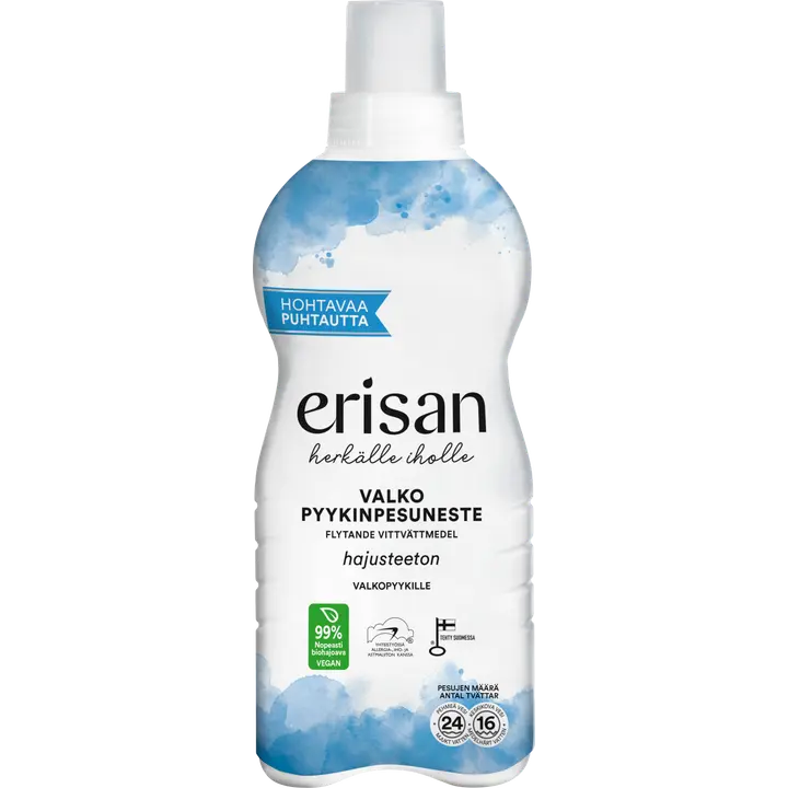 Erisan Hajusteeton Valko Pyykinpesuneste 850 ml
