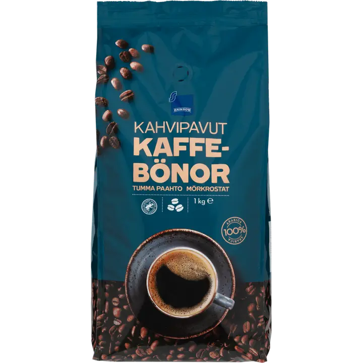 Rainbow Kahvipavut, tumma paahto 1kg