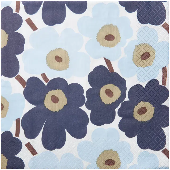 Marimekko Mini Unikko denim lautasliina 20kpl/24cm