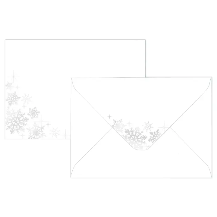 J.K. Primeco C6 Foliokirjekuori lumihiutale hopea 10kpl/pkt