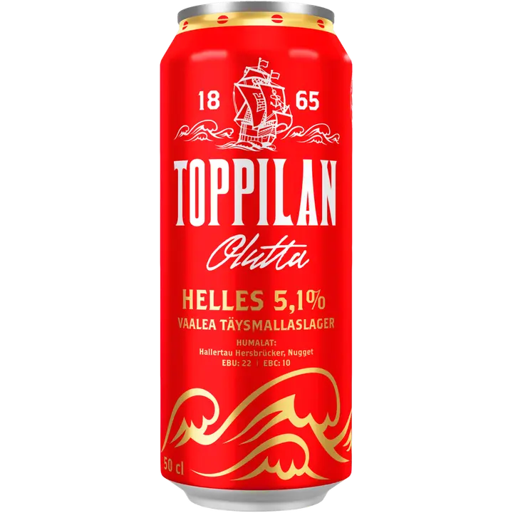 Toppilan Helles olut 5,1% 0,5 l