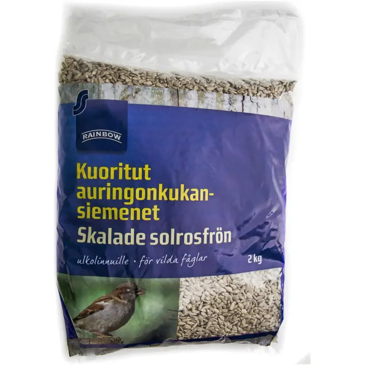 Rainbow 2kg kuoritut auringonkukansiemenet ulkolinnuille