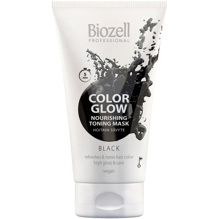 Biozell Color Glow Hoitava sävytenaamio Black 150ml