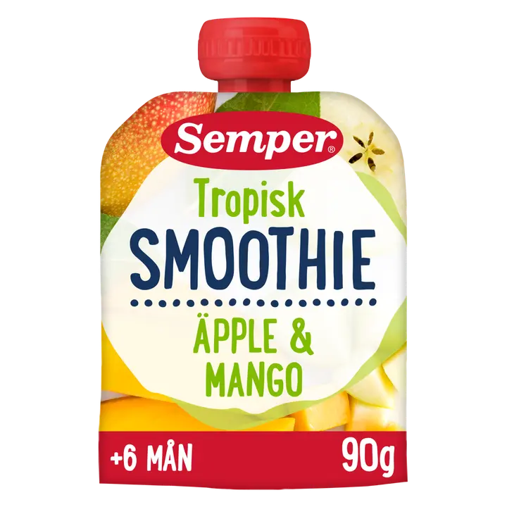 Semper Smoothie Tropisk Omena&Mango 6kk hedelmäsose 90g
